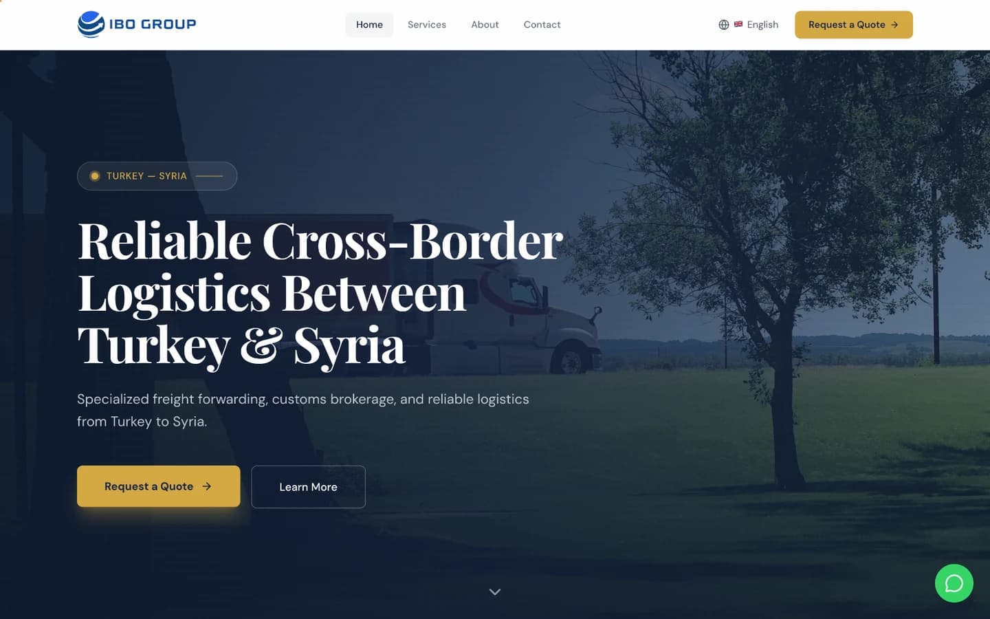 IBO Group website home page in English