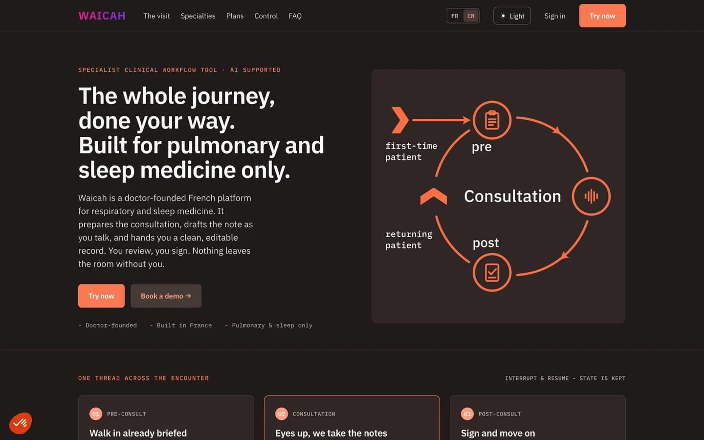 AI clinical documentation platform for WAICAH